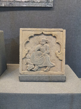金代杂剧雕砖击鼓