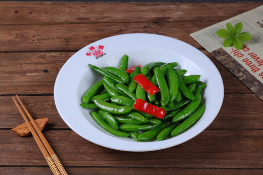炒甜豆