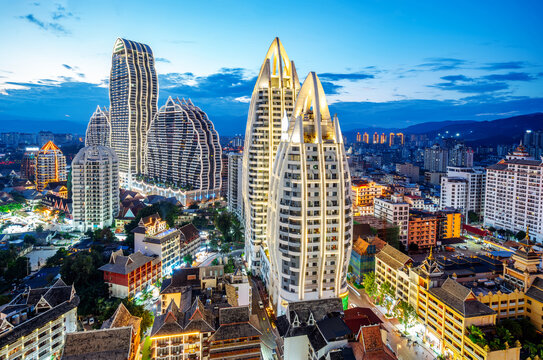 云南西双版纳的东南亚风格建筑