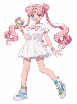 动漫二次元美女矢量