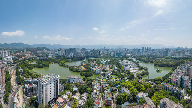 福州西湖航拍风景
