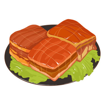 河北张家口柴沟堡熏肉插画元素
