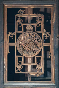 古建筑镂空木雕历史人物故事