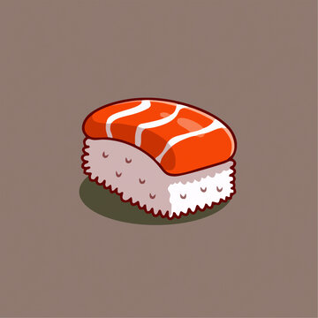 可爱寿司米团Q版卡通插画
