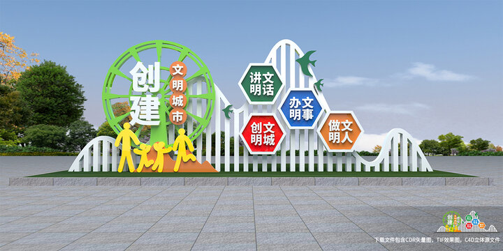 文明城市标识牌