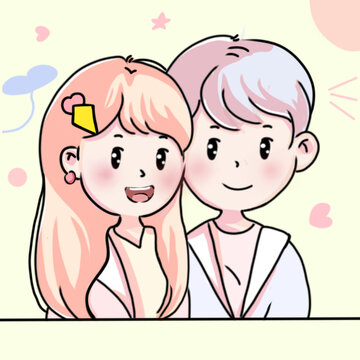 情侣插画