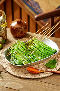 烤韭菜串