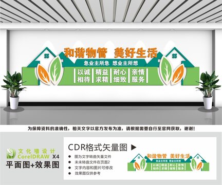 和谐物管美好生活文化墙