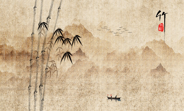 墨竹壁画