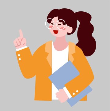 卡通女教师矢量