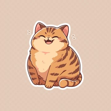 小猫插画印花
