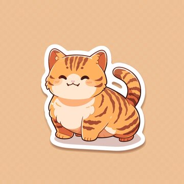 可爱小猫卡通矢量图