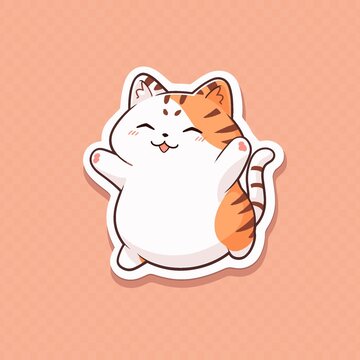 卡通可爱猫咪印花