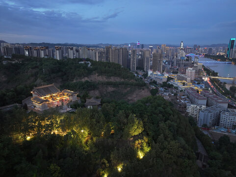 兰州白塔山公园夜景