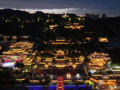 兰州白塔山夜景