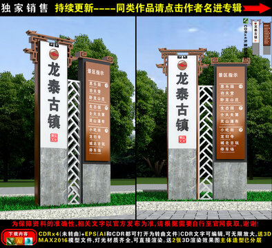 古镇指示牌