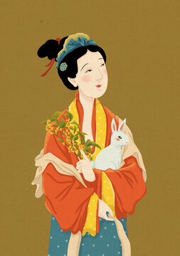 手绘嫦娥