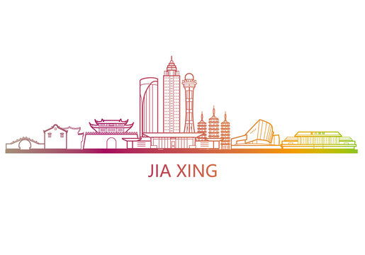 嘉兴简单插画