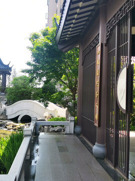 亭台长廊特写