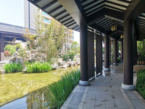 水系长廊特写