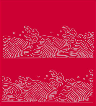 中式海浪波涛纹