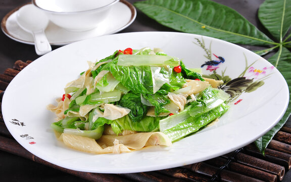 小白菜烧豆筋