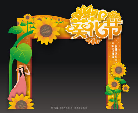 葵花节门头