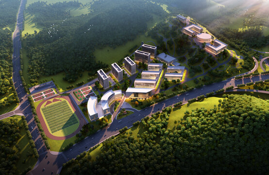 学校鸟瞰图