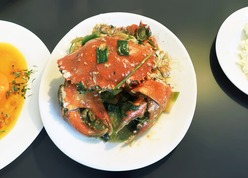 葱姜炒蟹