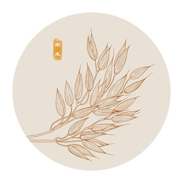 线描燕麦