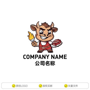 卡通牛排创意