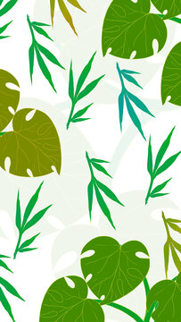 治愈系插画植物背景