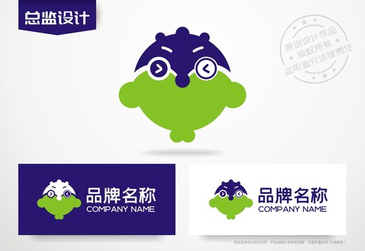 卡通小鸟logo教育培训机构