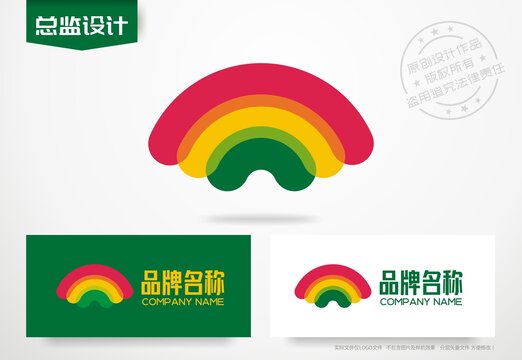 彩虹标志设计logo