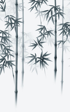 新中式竹子画