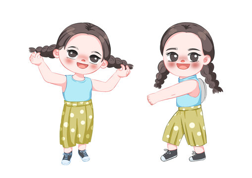 IP形象卡通女孩插画