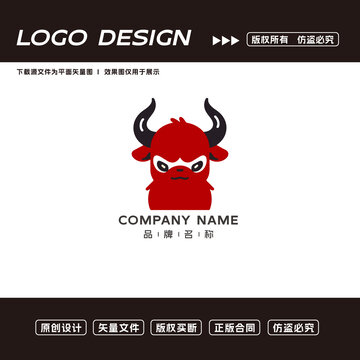 牛头logo标志