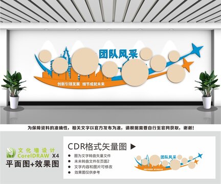 团队风采优秀员工文化墙