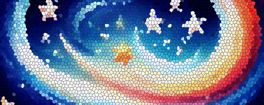 星星月亮童话装饰画玻璃墙瓷砖