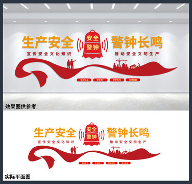 安全生产警钟长鸣公司企业文化墙