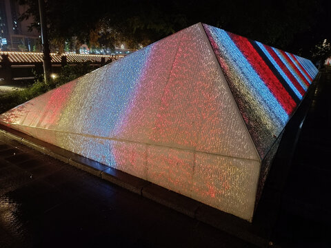 霓虹灯墙造型城市景观夜景灯光