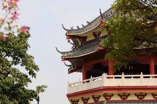 景点亭阁古塔