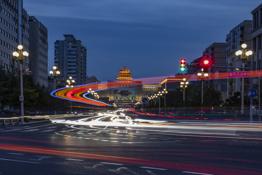 北京西站夜景