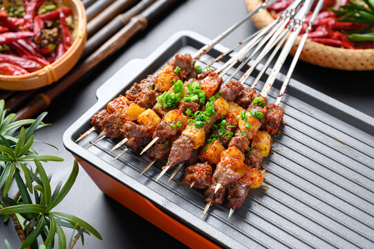 菠萝牛肉串