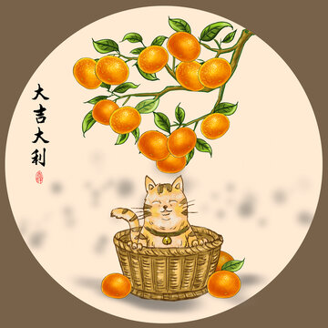 大吉大利装饰画