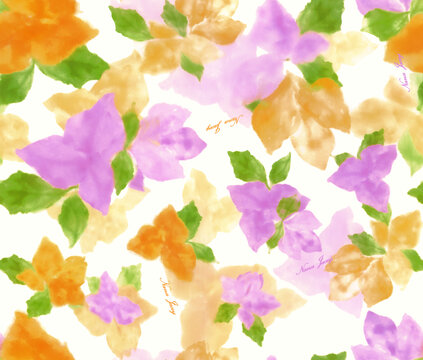 白底花朵