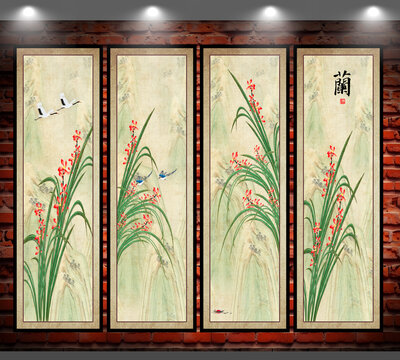 兰花装饰画