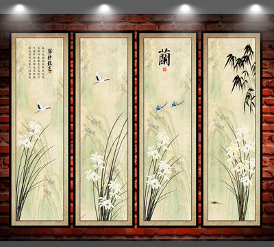 水墨兰花
