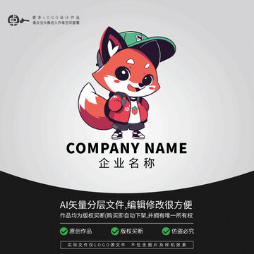 狐狸LOGO卡通潮牌网红潮玩