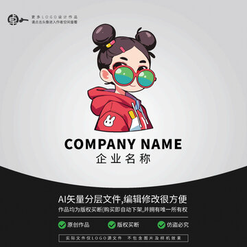 女LOGO卡通潮牌网红潮玩